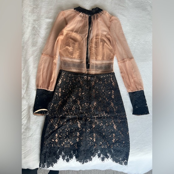 RARE For Love and Lemons Vivian Paneled Mini Dress - Picture 4 of 6